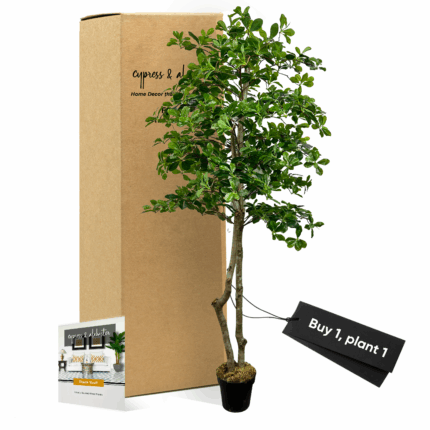 Ayalan 6FT Handmade Artificial Black Olive Leaf Tree – Faux Indoor Plant
