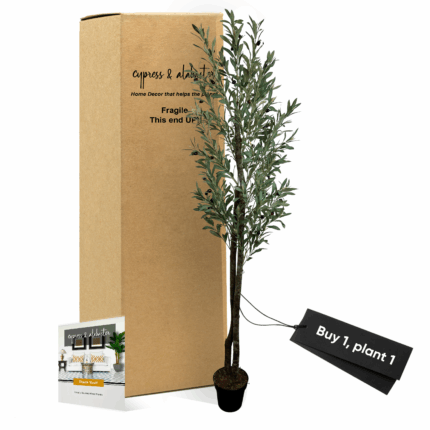 Ayalan 6FT Handmade Artificial Olive Tree – Real Touch Faux Plant